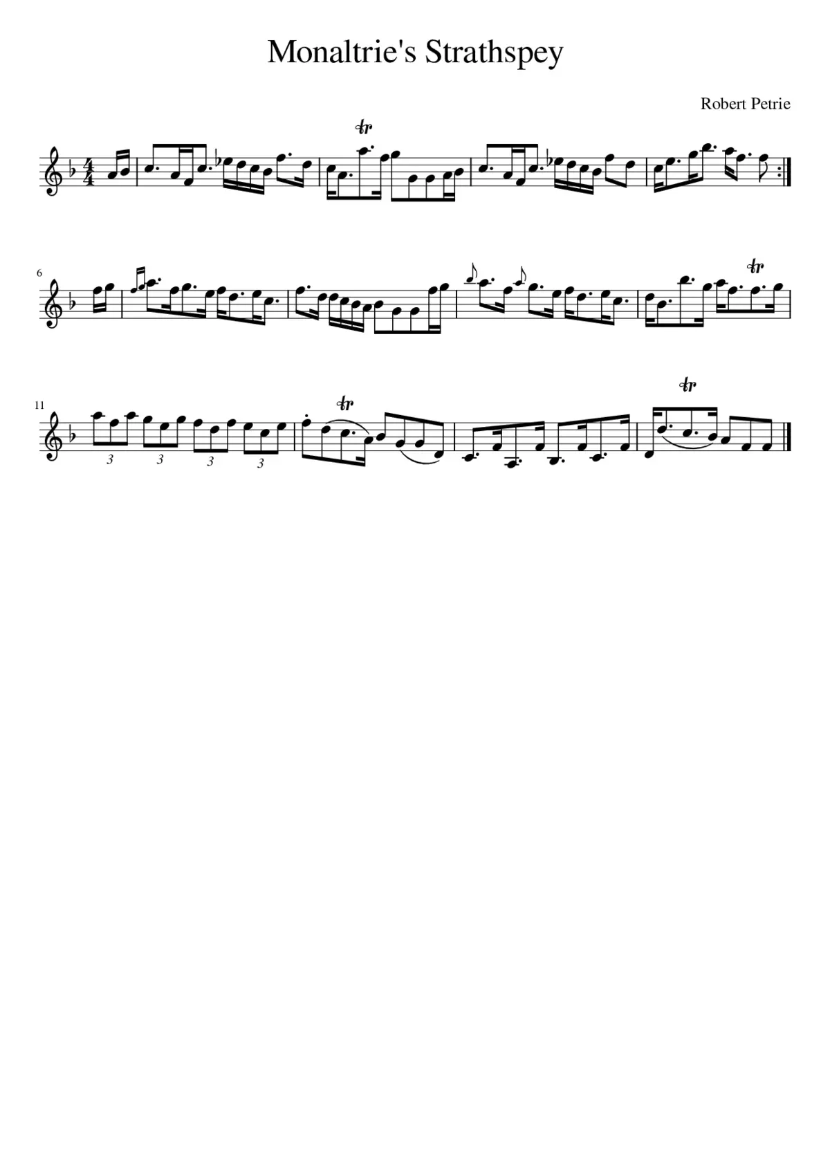 Monaltrie's Strathspey - Page 1