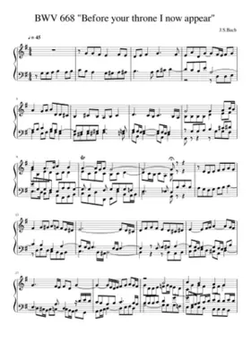 Vor deinen Thron tret' ich BWV 668