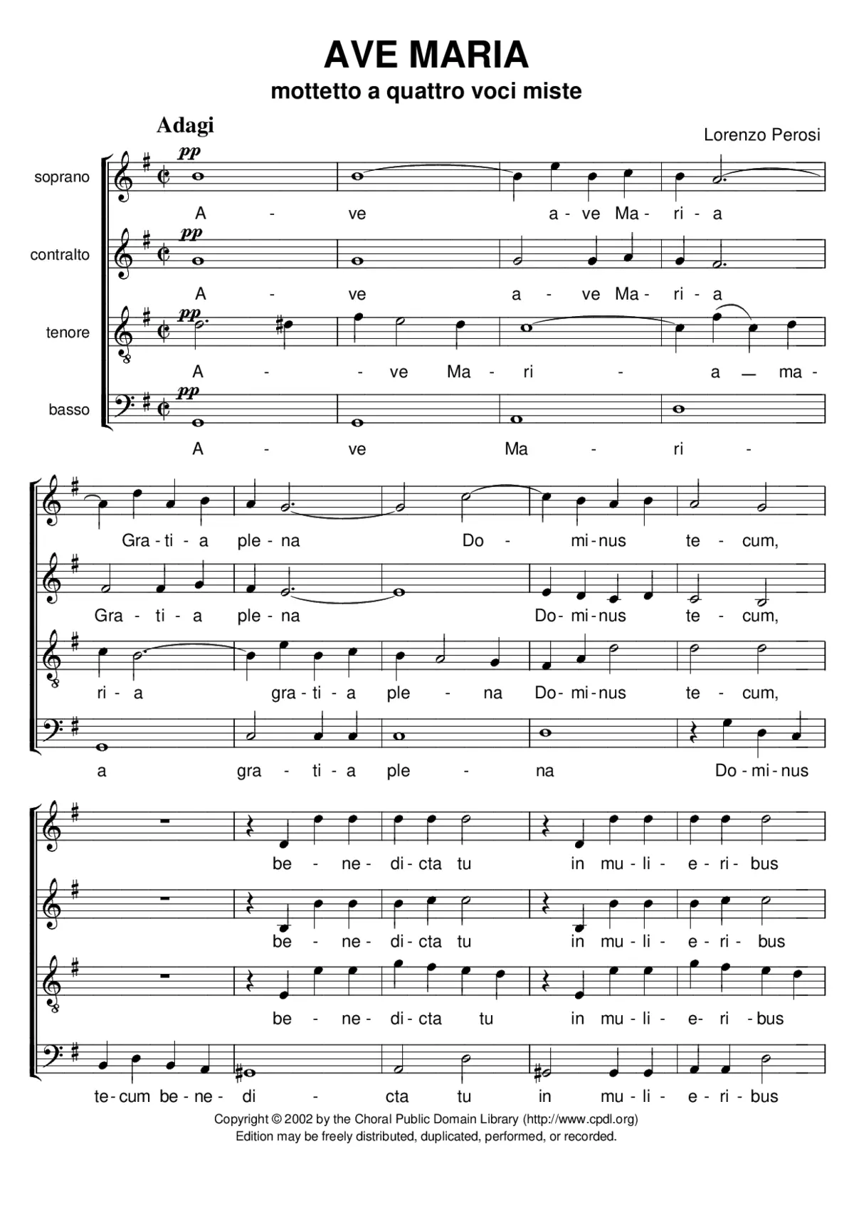 Ave Maria (SATB) - Page 1