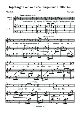 Ingeborgs-Lied aus dem fliegenden Holländer