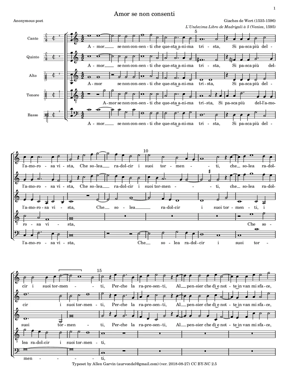 Amor se non consenti - Page 1