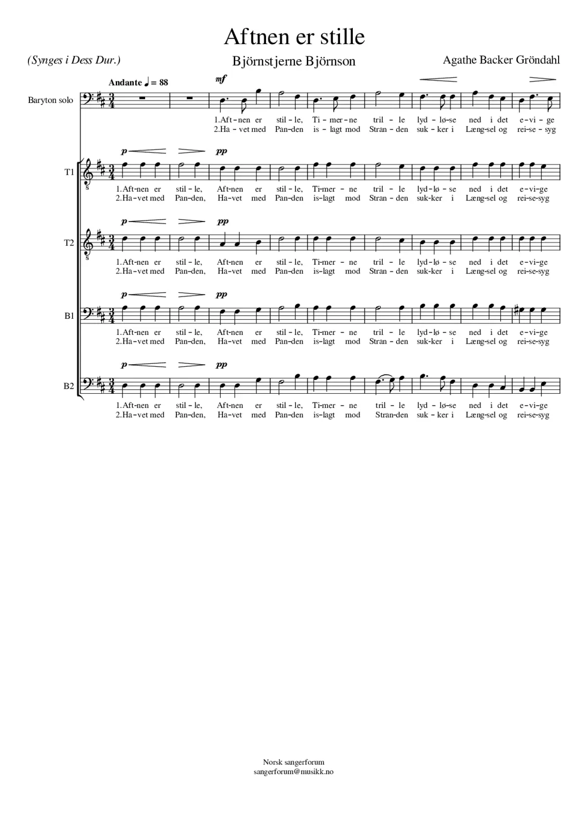 Aftnen er stille - Page 1