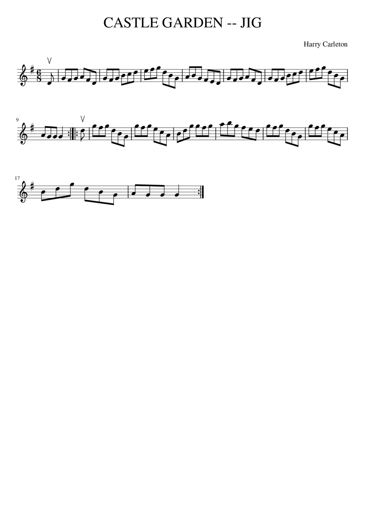 CASTLE GARDEN -- JIG - Page 1