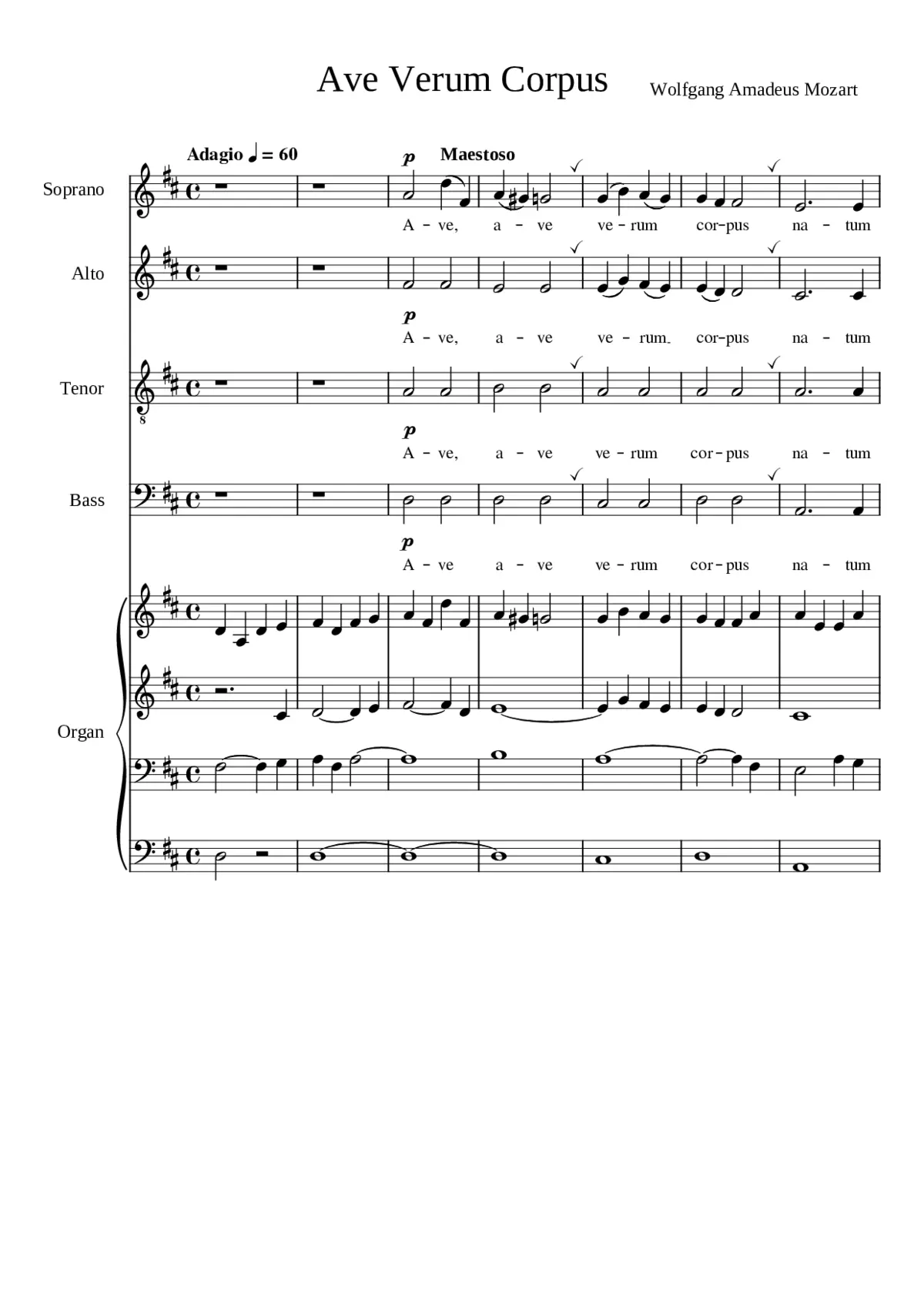 Ave verum corpus K.618 - Page 1