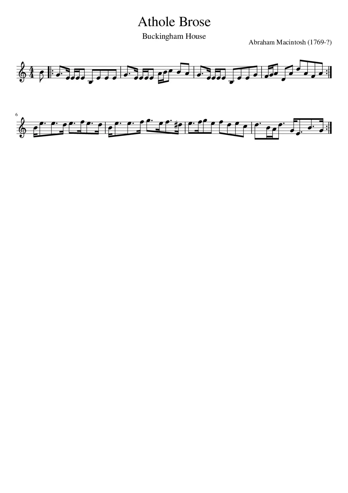 Athole Brose - Page 1