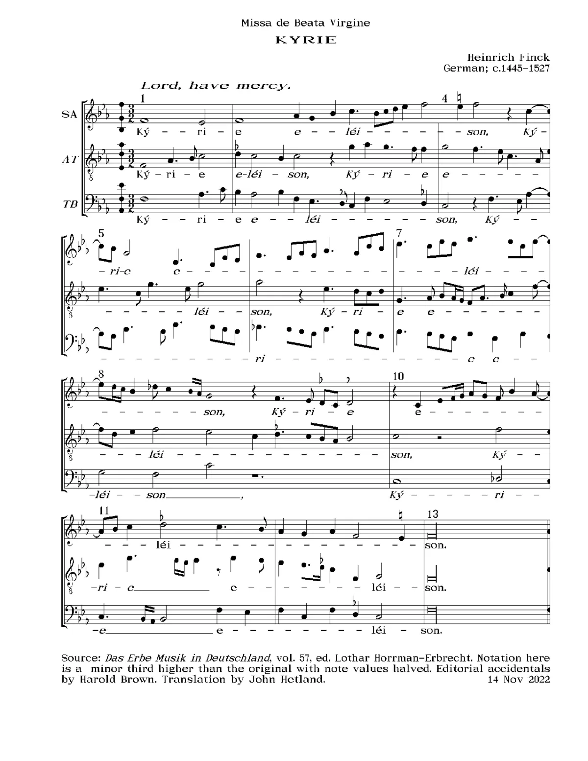 Missa De Beata Virgine - Page 1