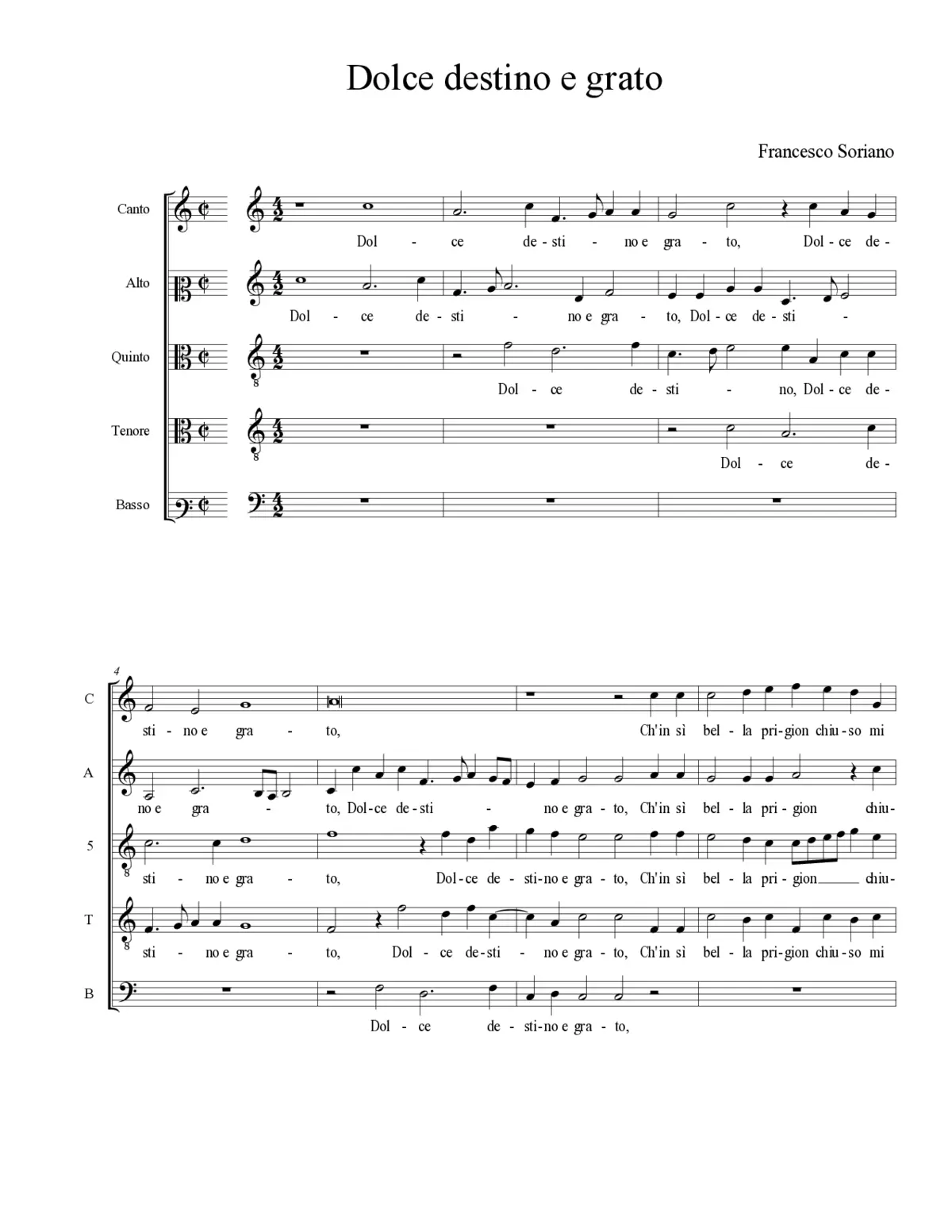 Dolce destino e grato - Page 1
