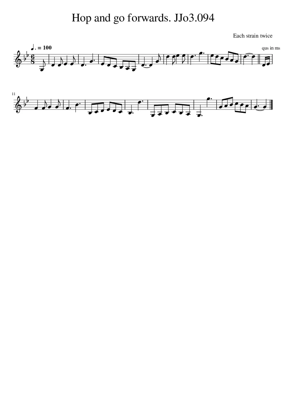 Hop and go forwards. JJo3.094 - Page 1