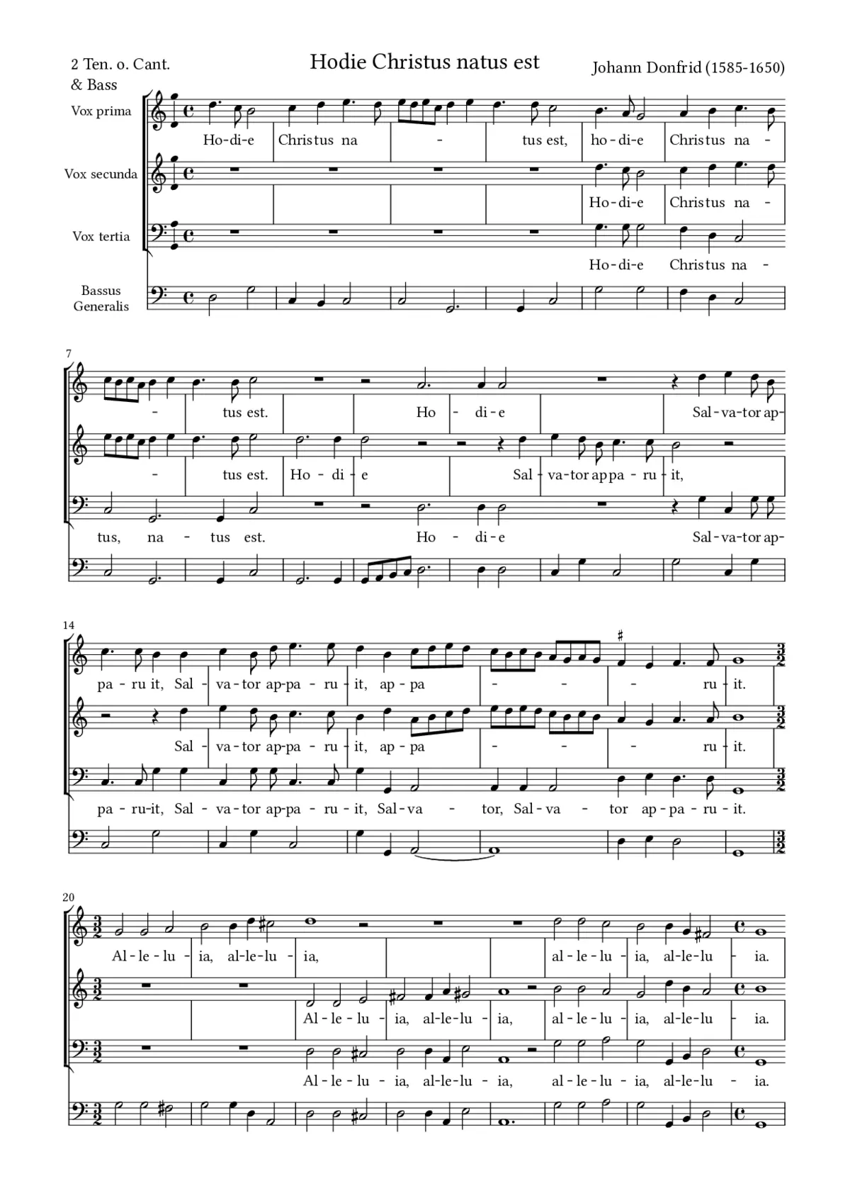 Hodie Christus natus est - Page 1