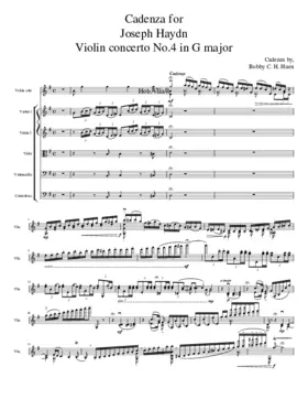 Original Cadenza for Haydn violin concerto No.4 in G major with coda