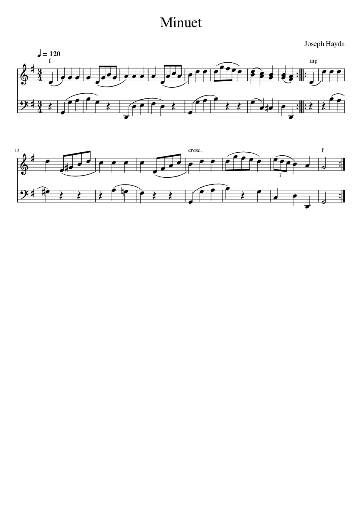 Minuet - Page 1