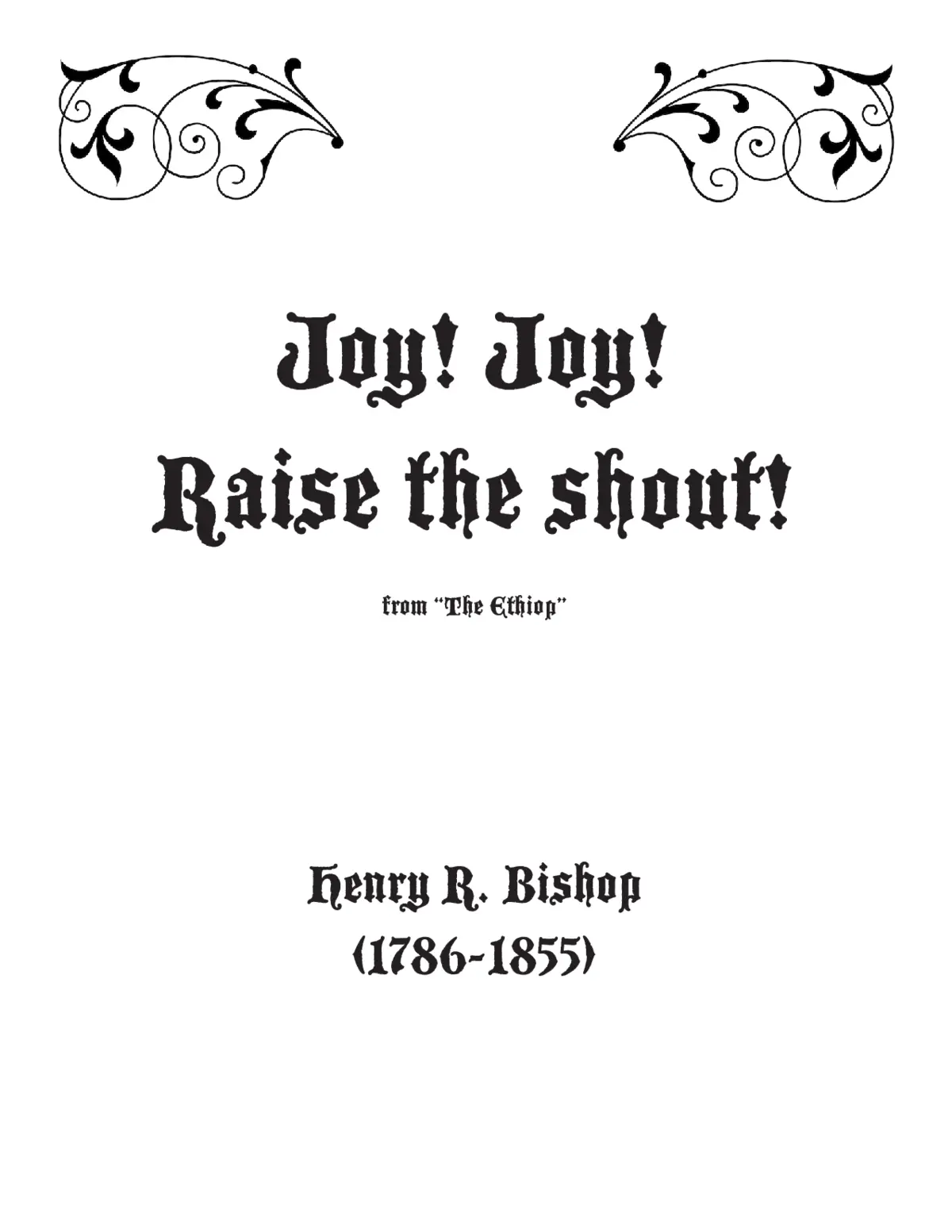 Joy, joy, raise the shout - Page 1