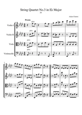 String Quartet No.3 in E flat major; IV--Presto