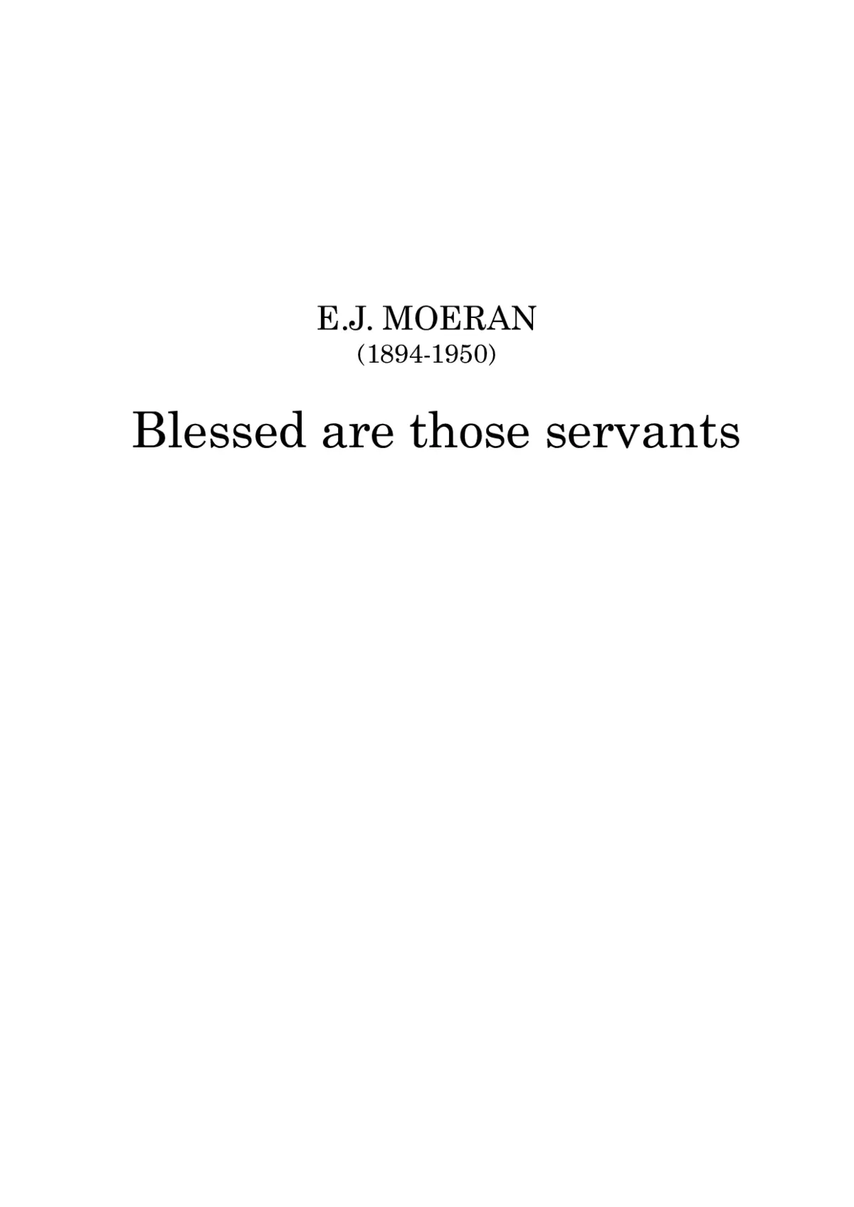 Blessed are those servants - Page 1