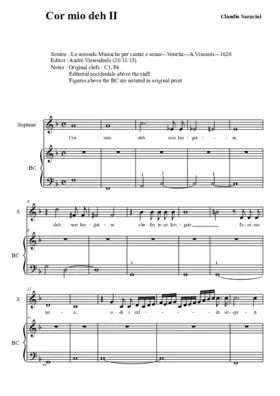 Cor mio deh non languire