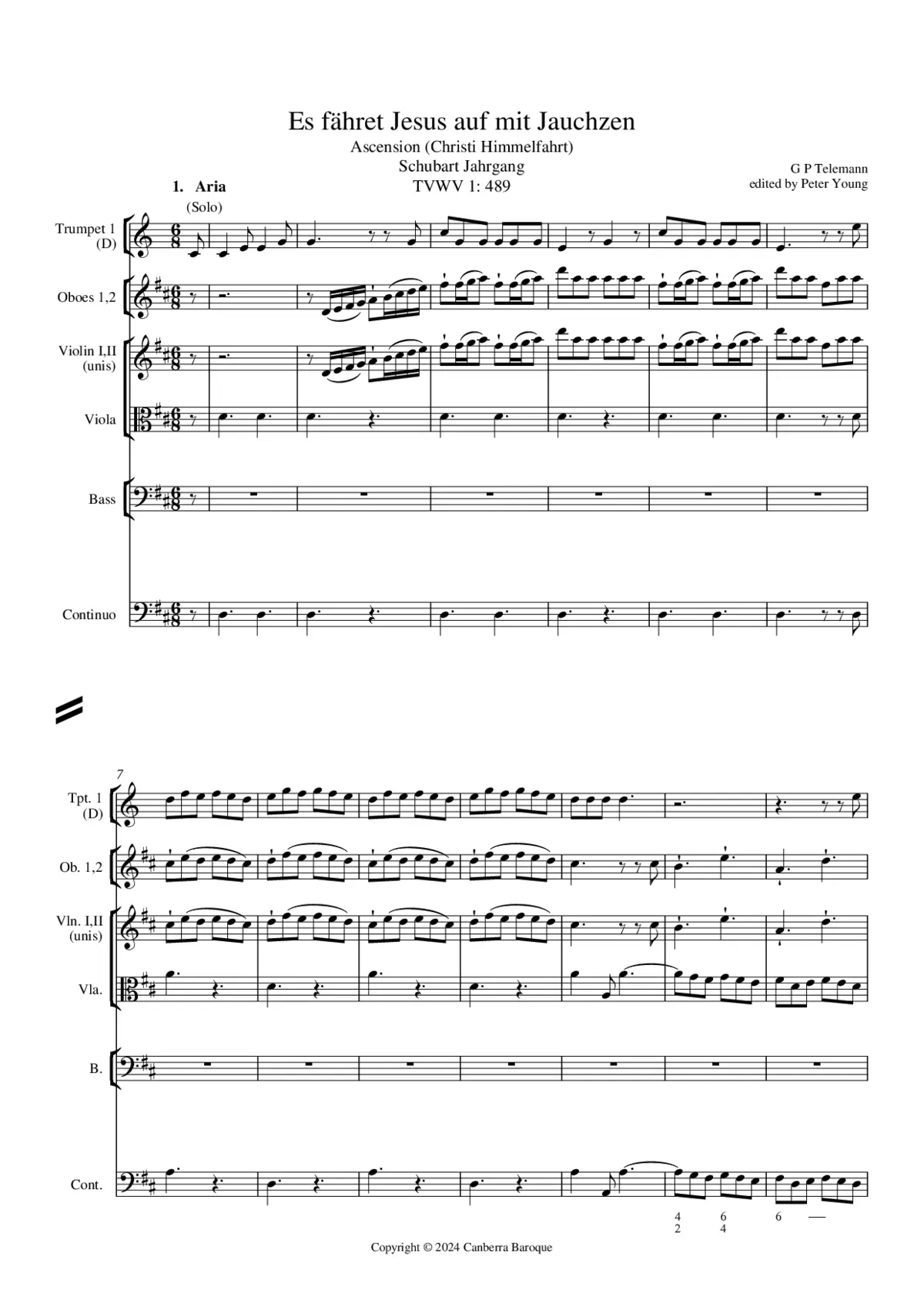 Es fähret Jesus auf mit Jauchzen - Page 1