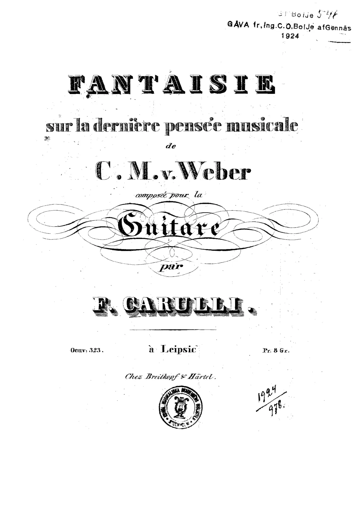 Fantaisie sur la dernière pensée musicale de Weber - Page 1
