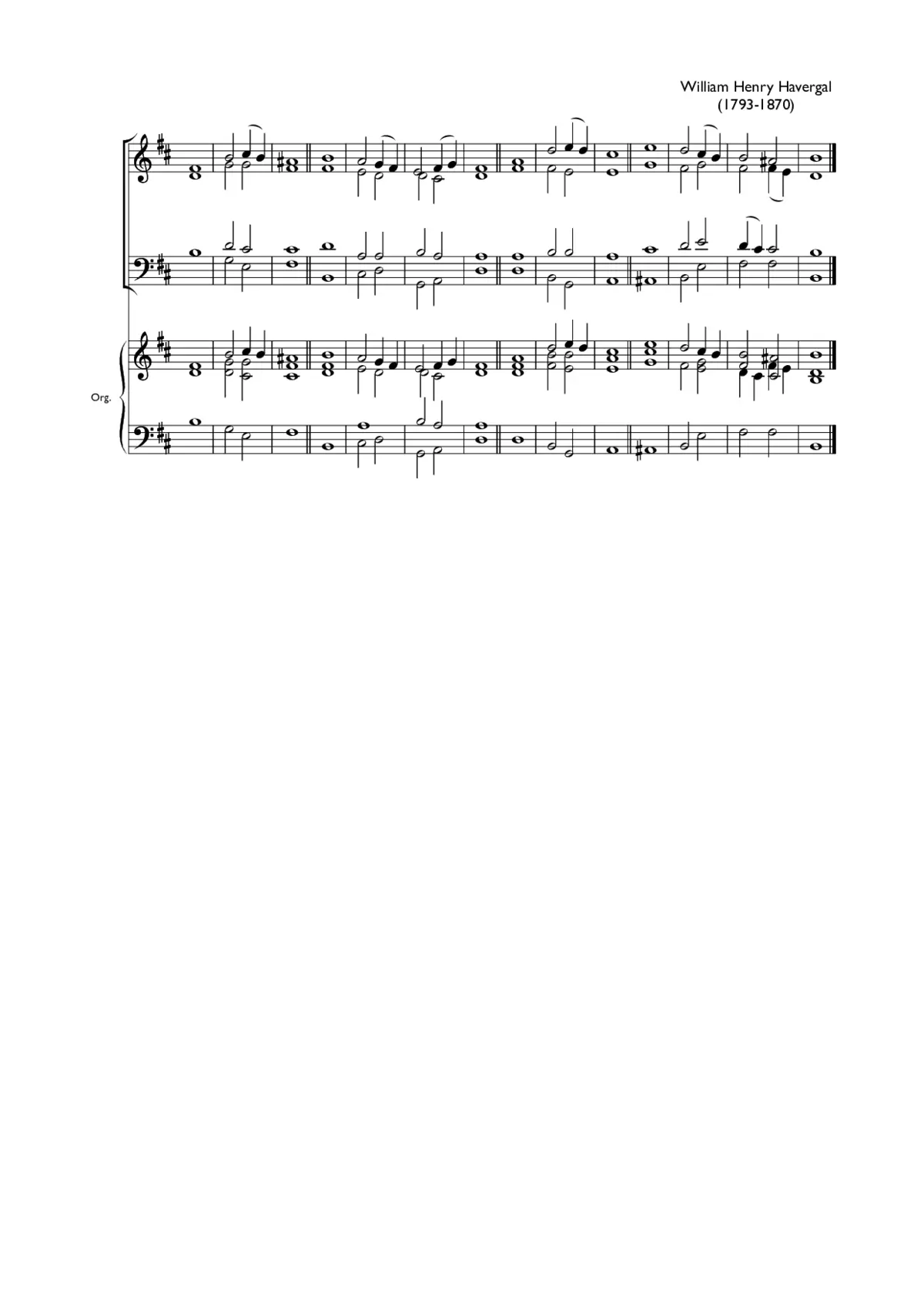 Double chant in D major XVII - Page 1