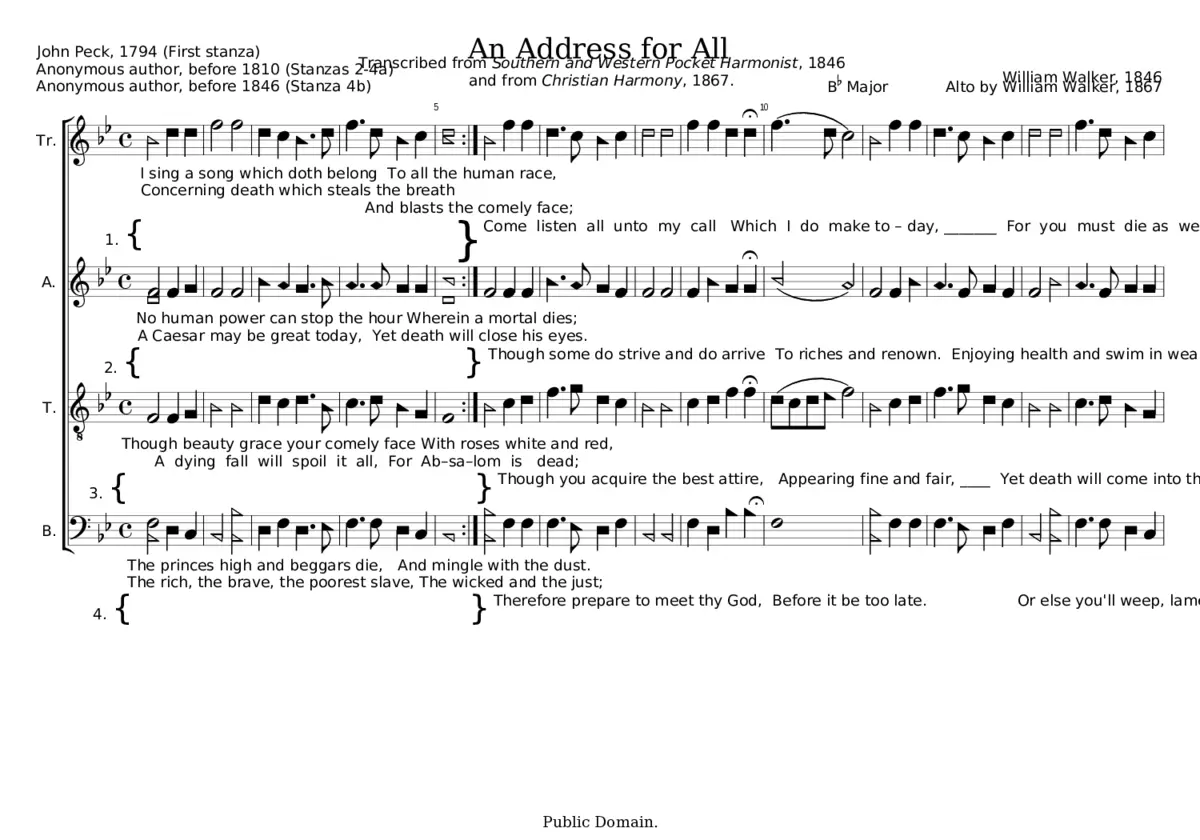 An Address for All - William Walker - Page 1