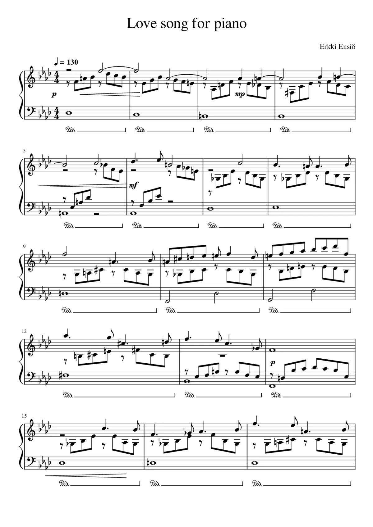 Love song for piano - Page 1