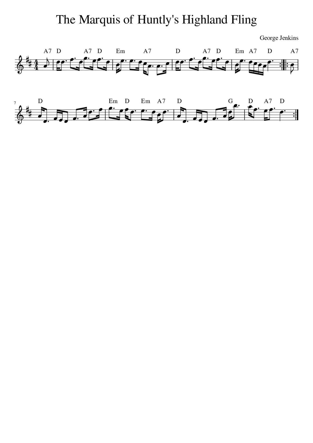 The Marquis of Huntly's Highland Fling - Page 1