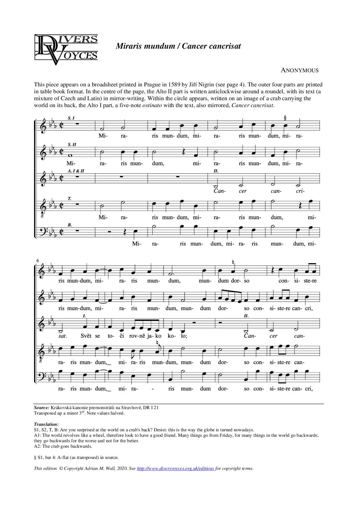 Miraris mundum - Page 1