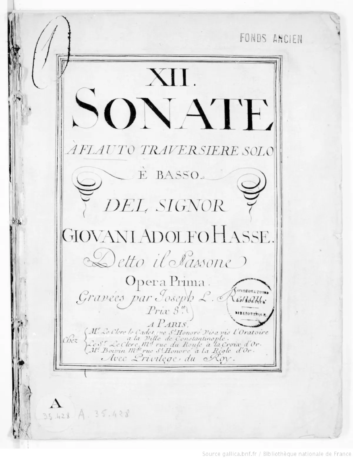 12 Flute Sonatas, Op.1 - Page 1