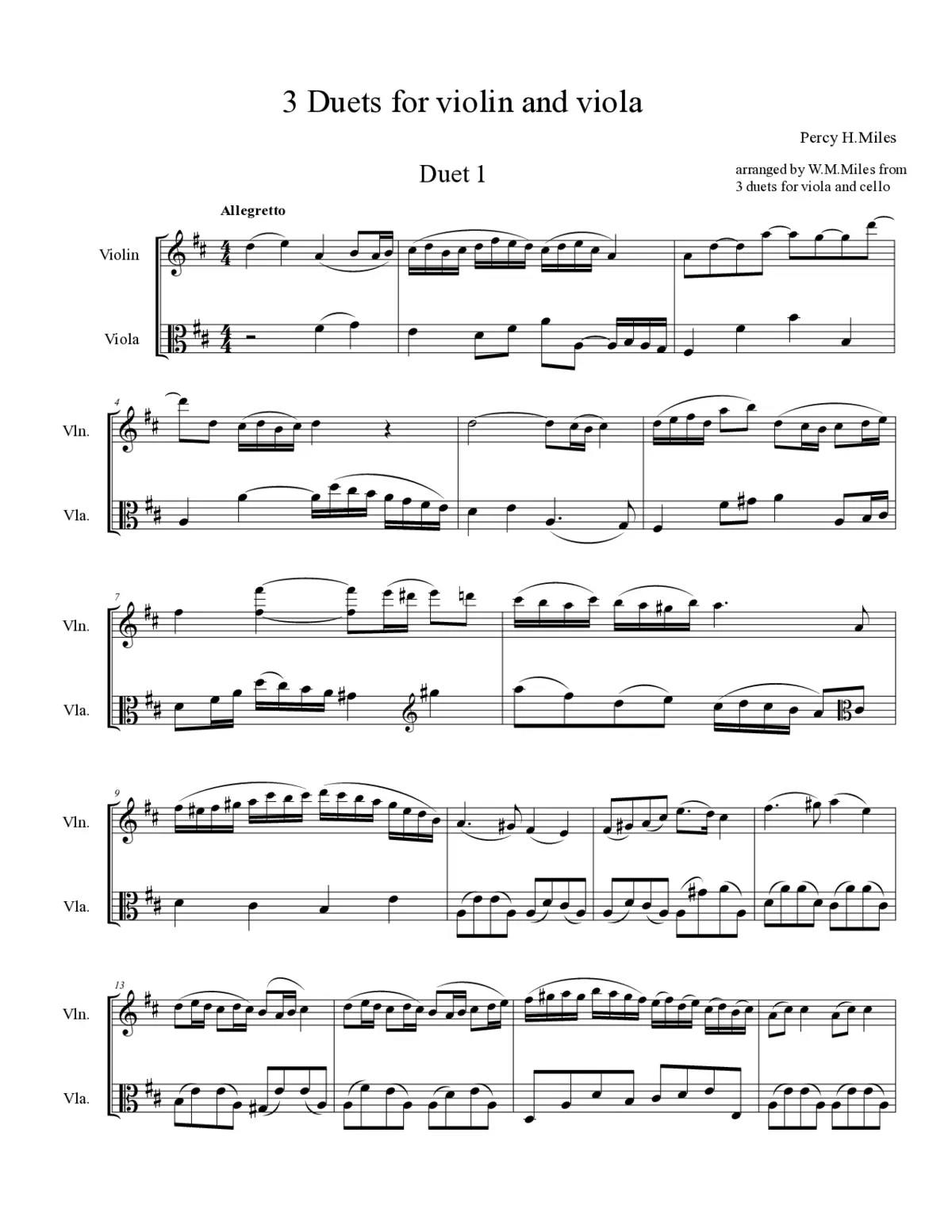 3 Duets for Viola and Cello - Page 1