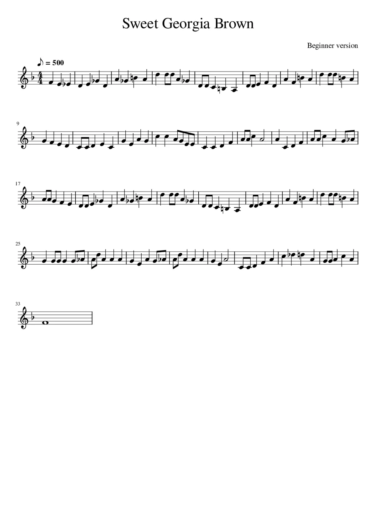 Sweet Georgia Brown - Page 1