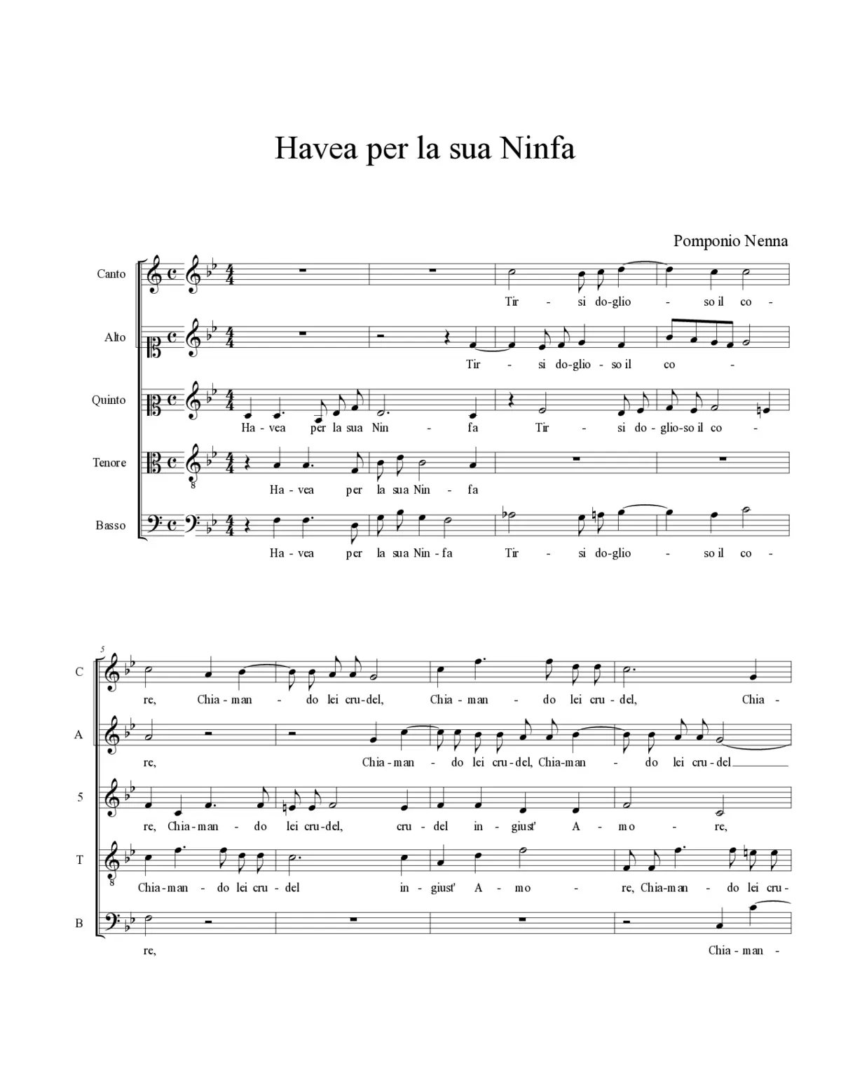 Havea per la sua Ninfa - Page 1