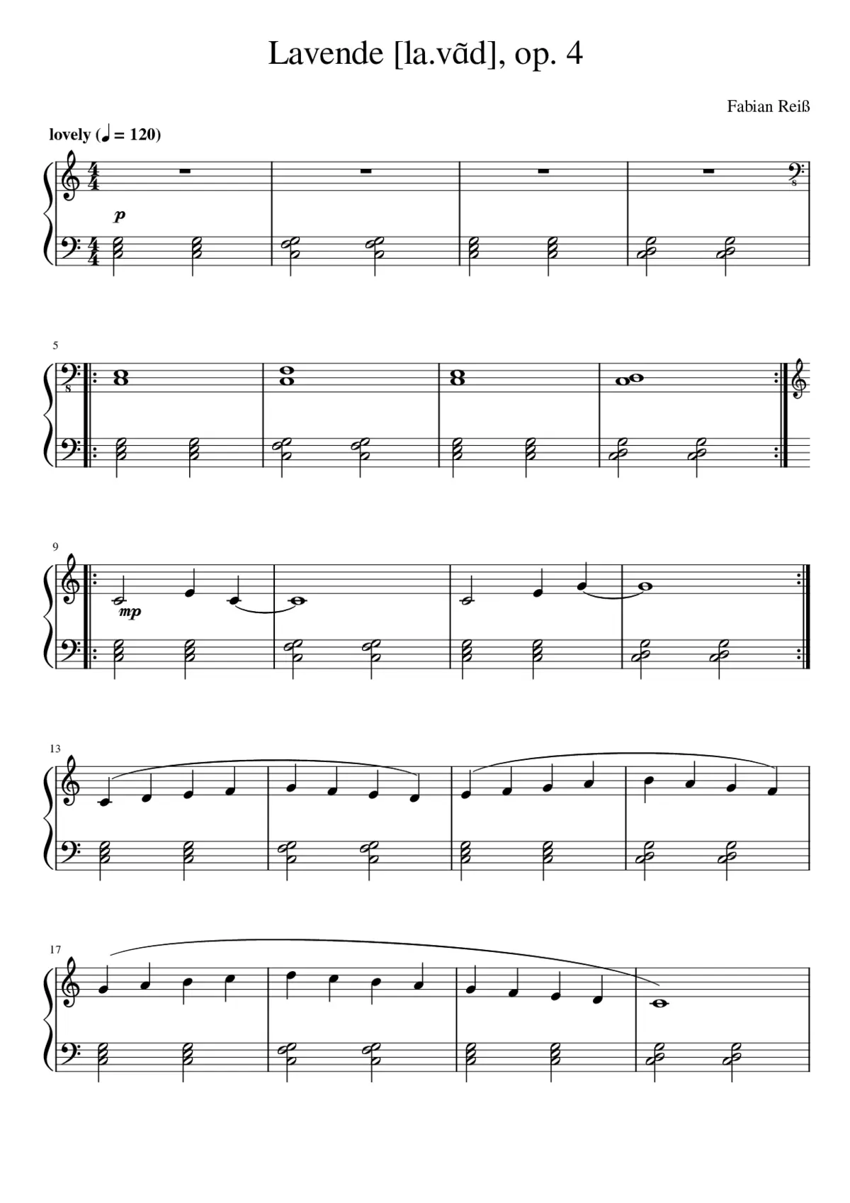 Lavende [lavÉÍd] op. 4 - Page 1