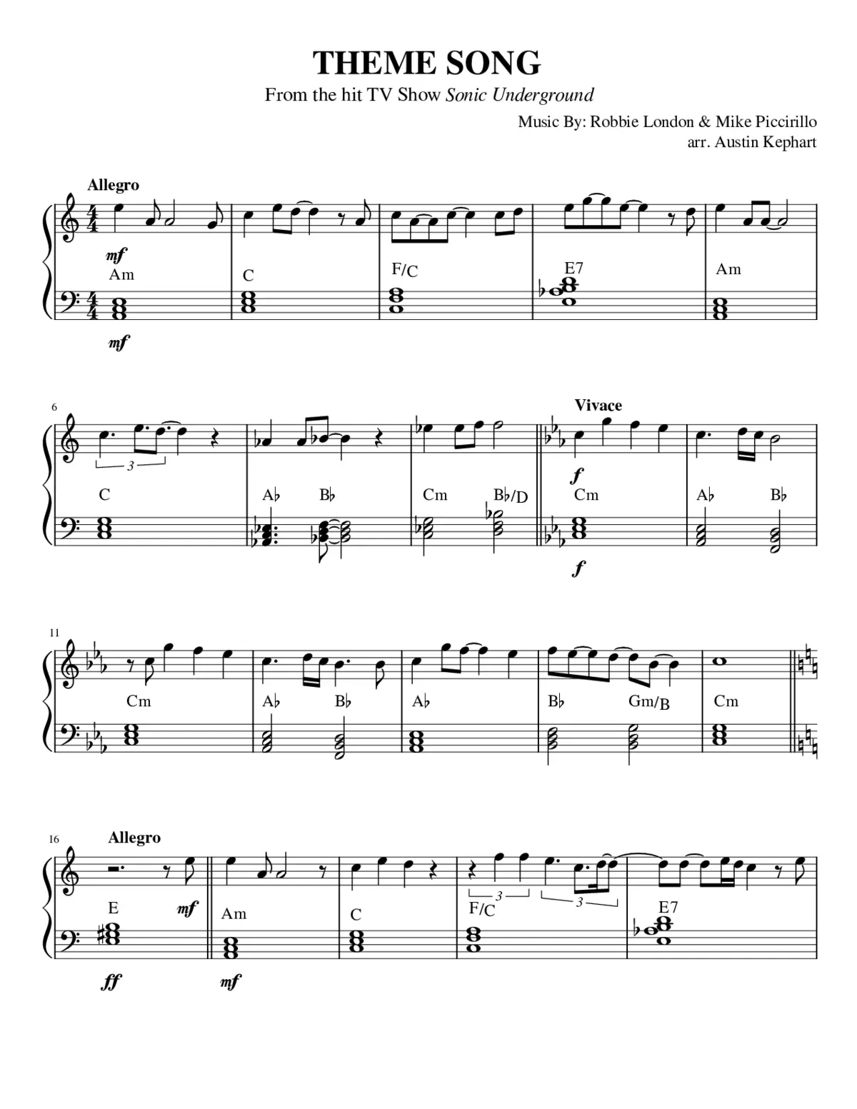 sonic underground theme - Page 1