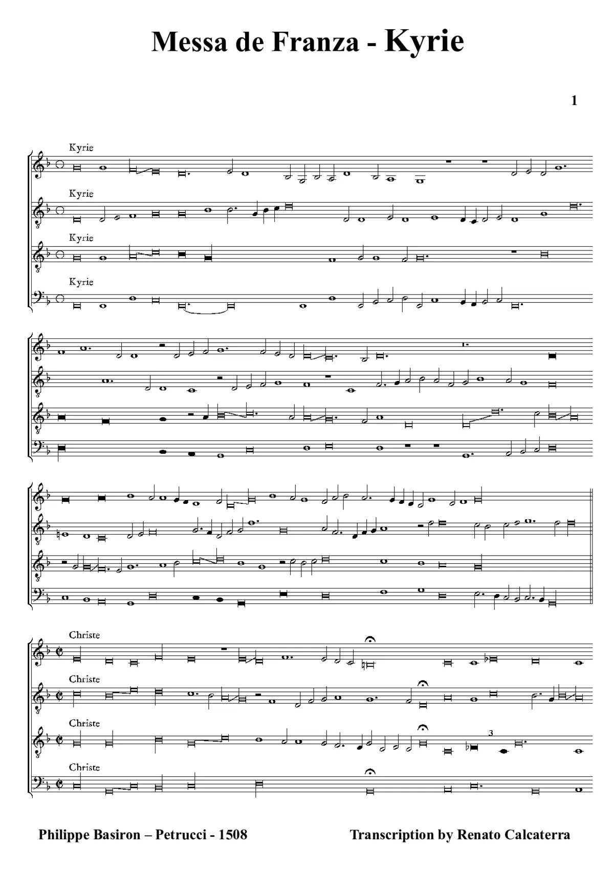 Messa de Franza - Page 1