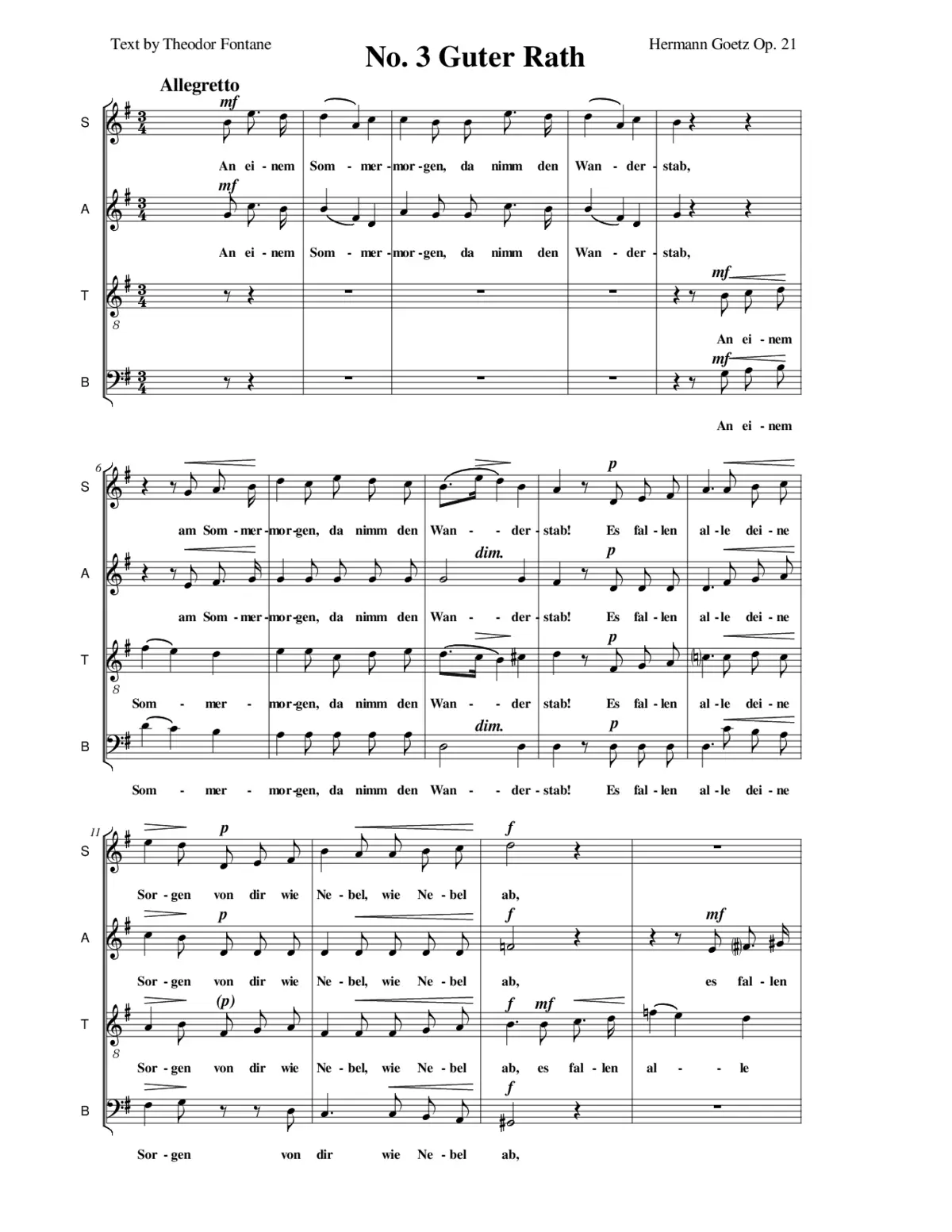 Guter Rath, Op. 21, No. 3 - Page 1
