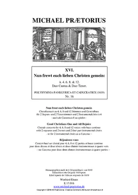 Nun freut euch lieben Christen gemein à 12