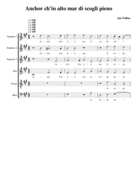 Anchor ch'in alto mar di scogli pieno