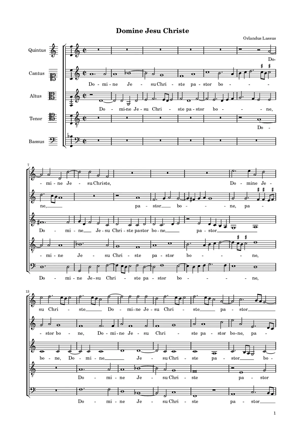 Domine Jesu Christe - Page 1