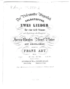 Zwei Lieder f. tiefe Stimme