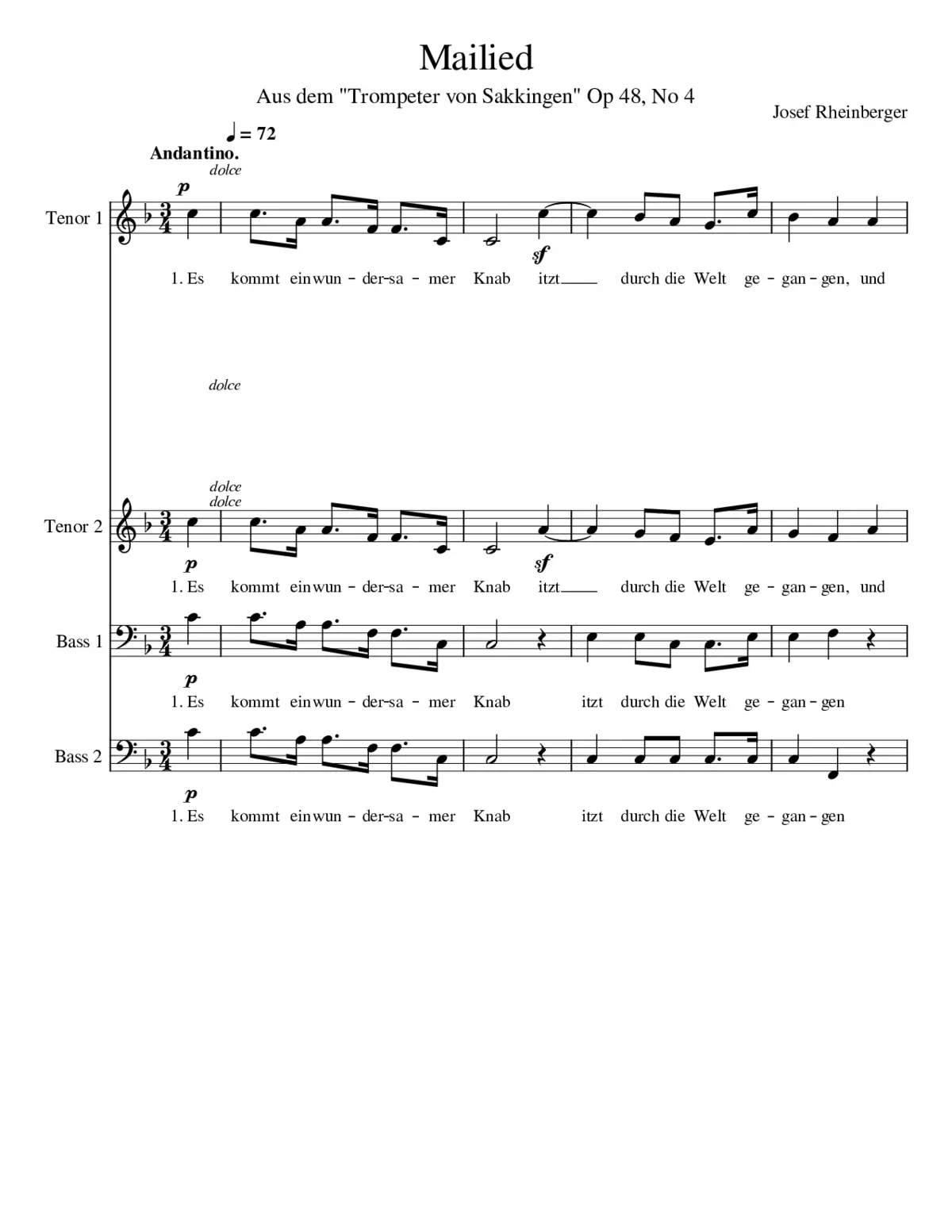 Mailied - Op 48 No 4 - Page 1