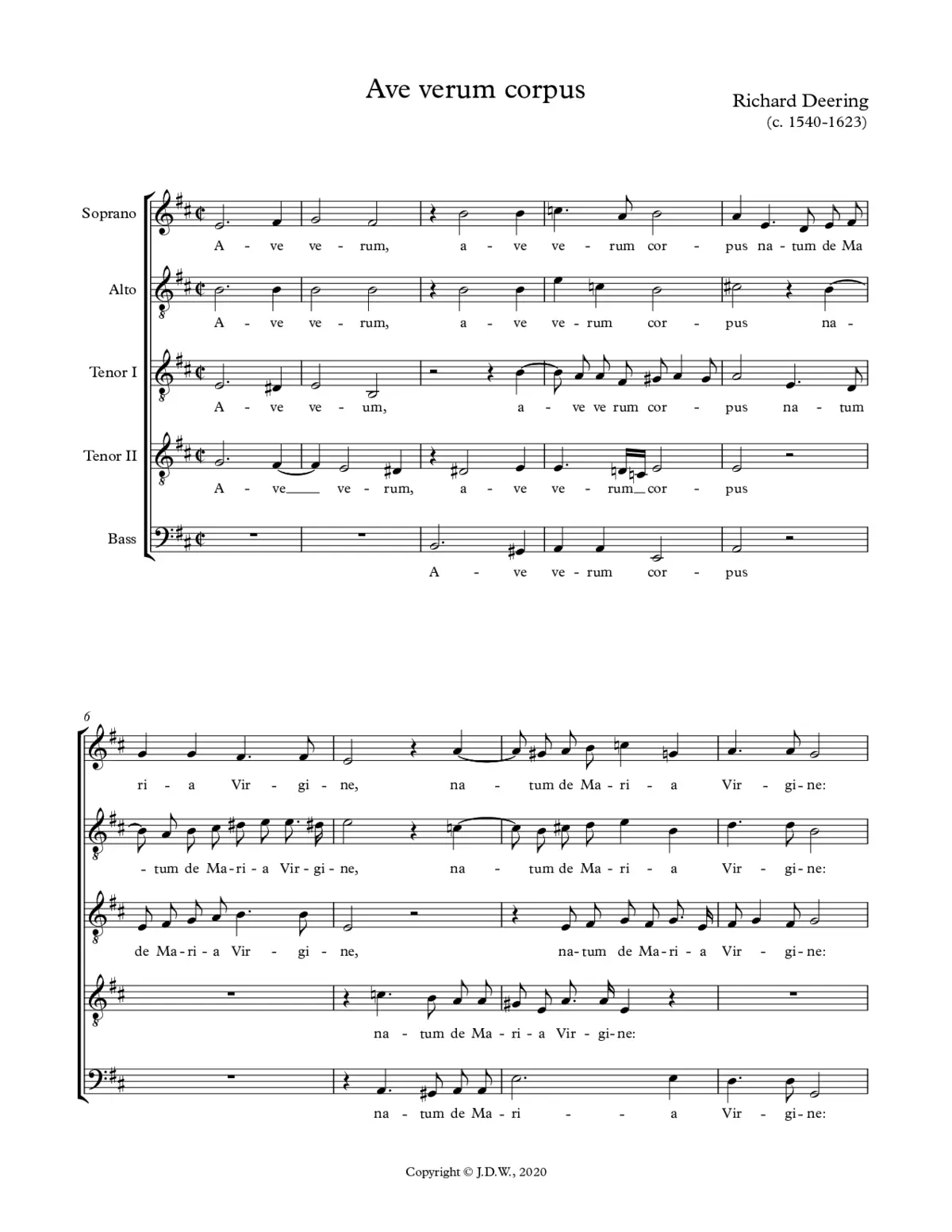 Ave verum corpus - Page 1