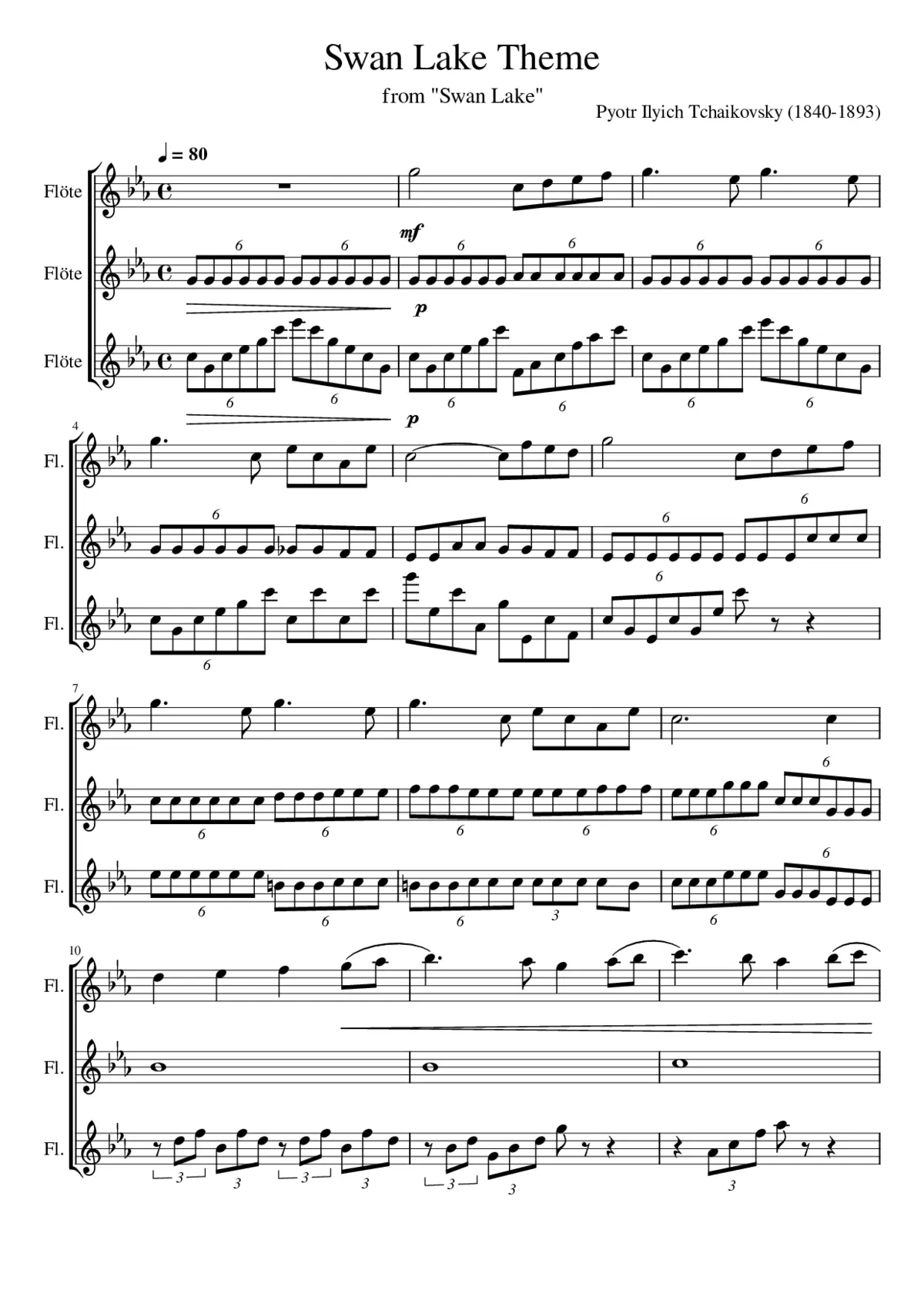 Swan Lake (ballet) Op.20 - Page 1