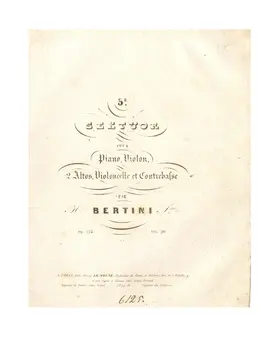 Cinquième Sextuor pour piano, violon, deux altos, violoncelle et contrabasse