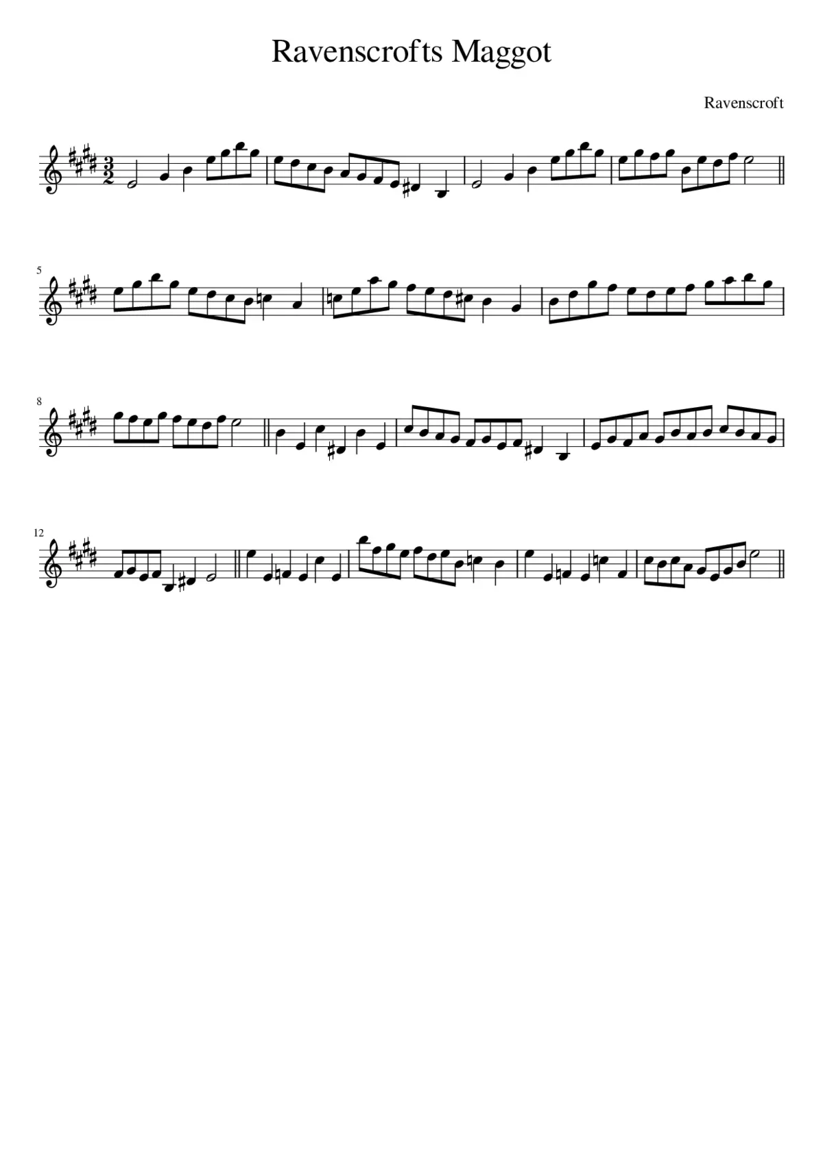 Ravenscrofts Maggot - Page 1