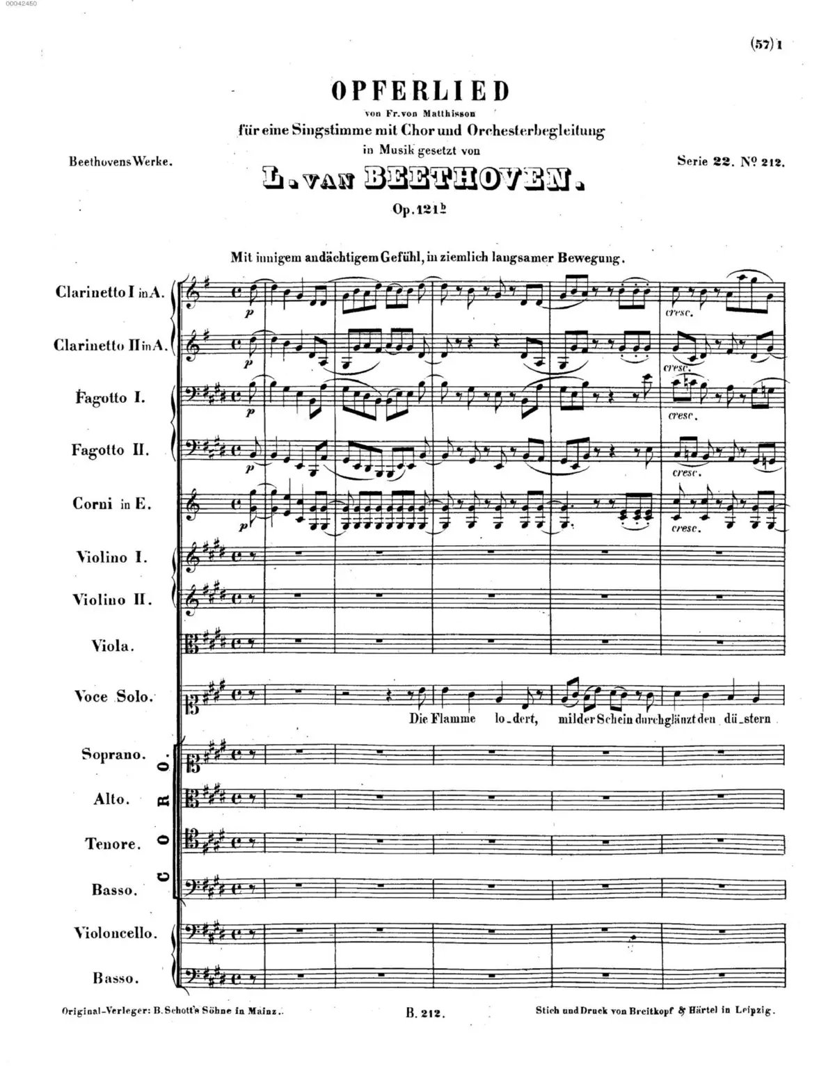 Opferlied, Op.121b - Page 1