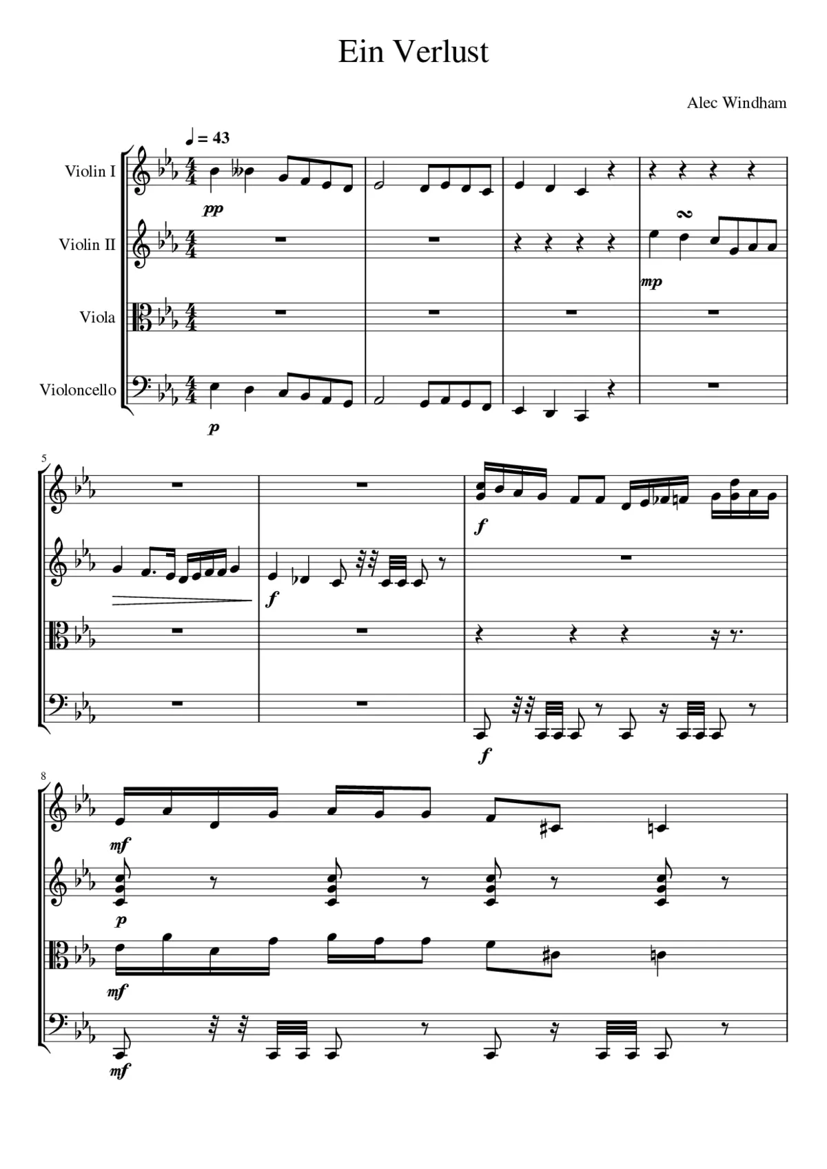 Ein Verlust - Page 1