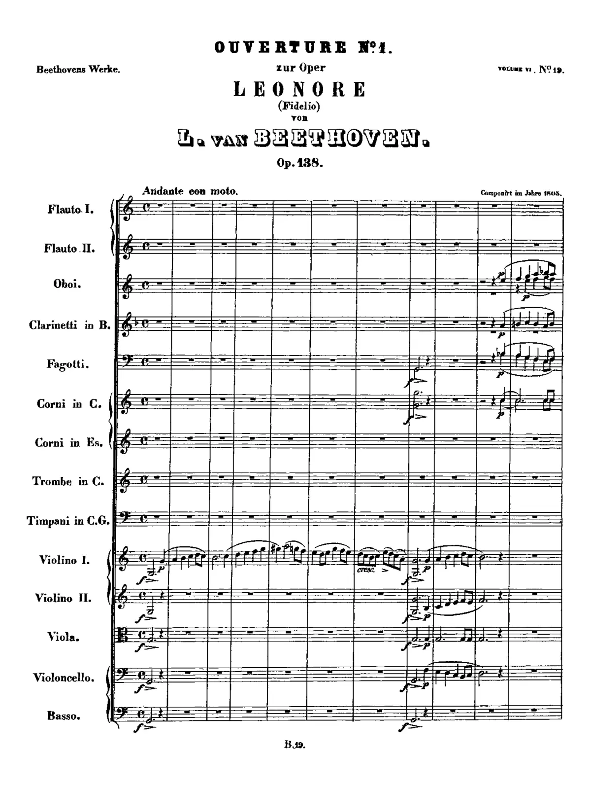 Leonora Overture No.1 - Page 1