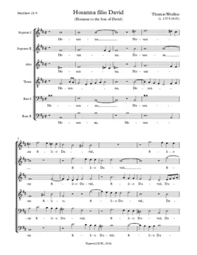 Hosanna filio David (adapted)