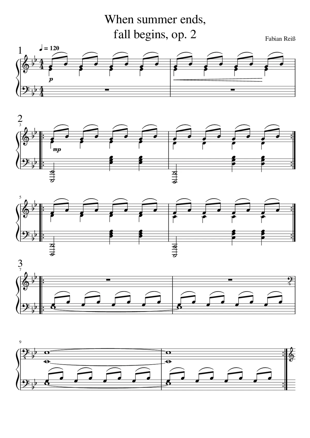 When summer ends fall begins op. 2 - Page 1