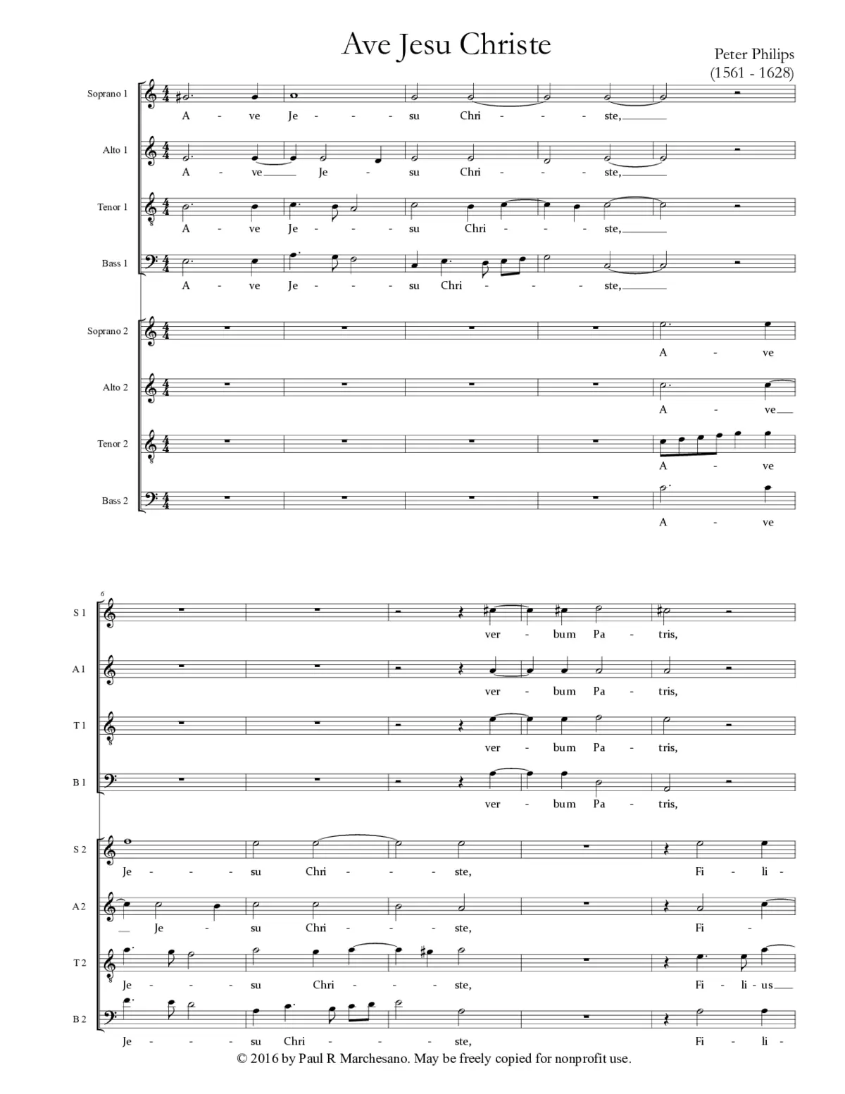 Ave Jesu Christe - Page 1