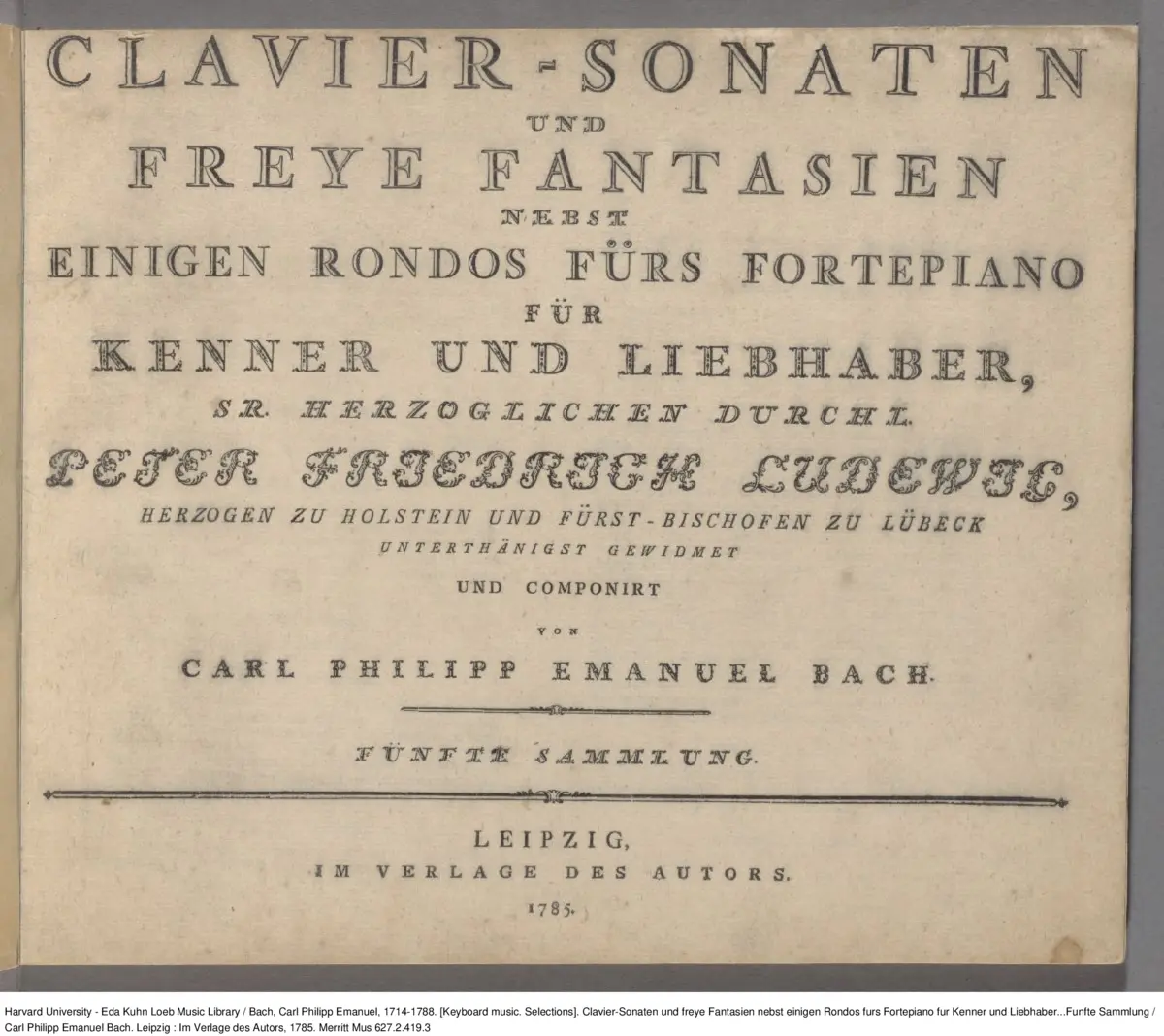 2 Clavier-Sonaten, 2 Fantasien und 2 Rondos für Kenner und Liebhaber - Page 1